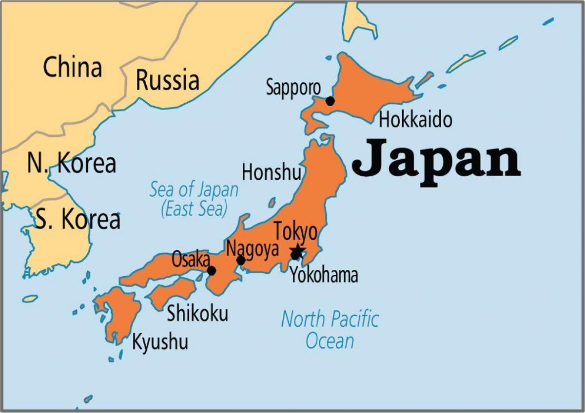日本及周边国家地图