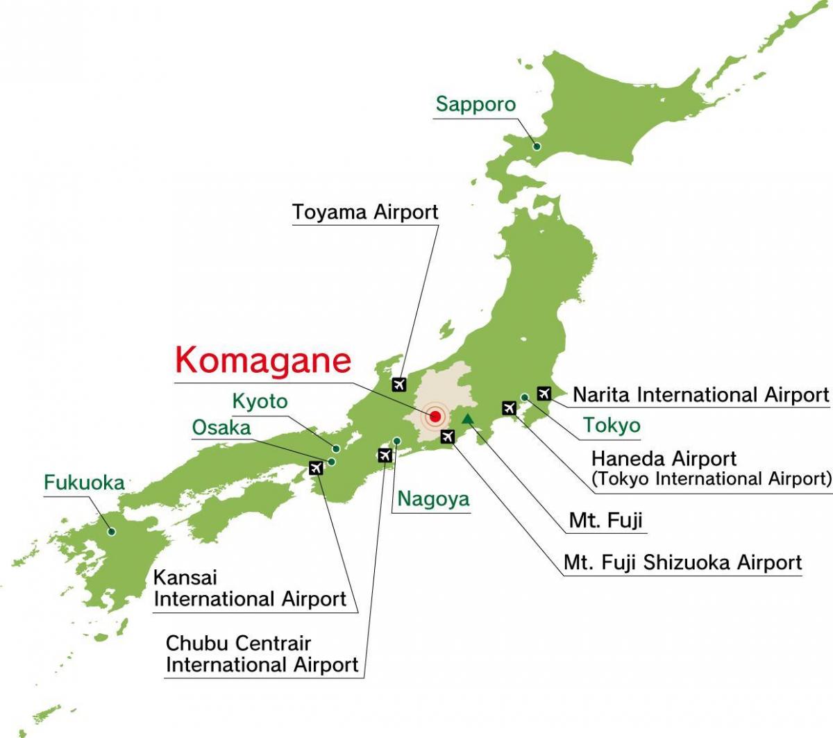 日本机场地图