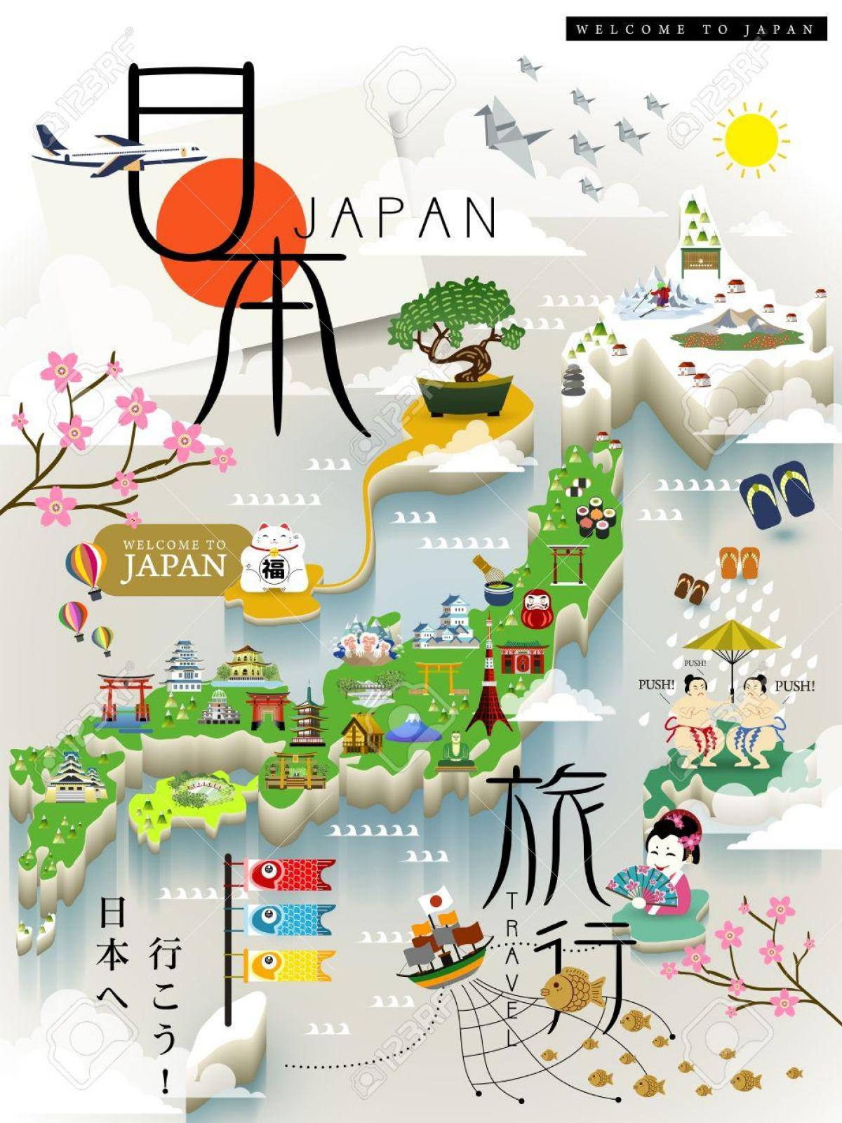 日本旅游景点地图