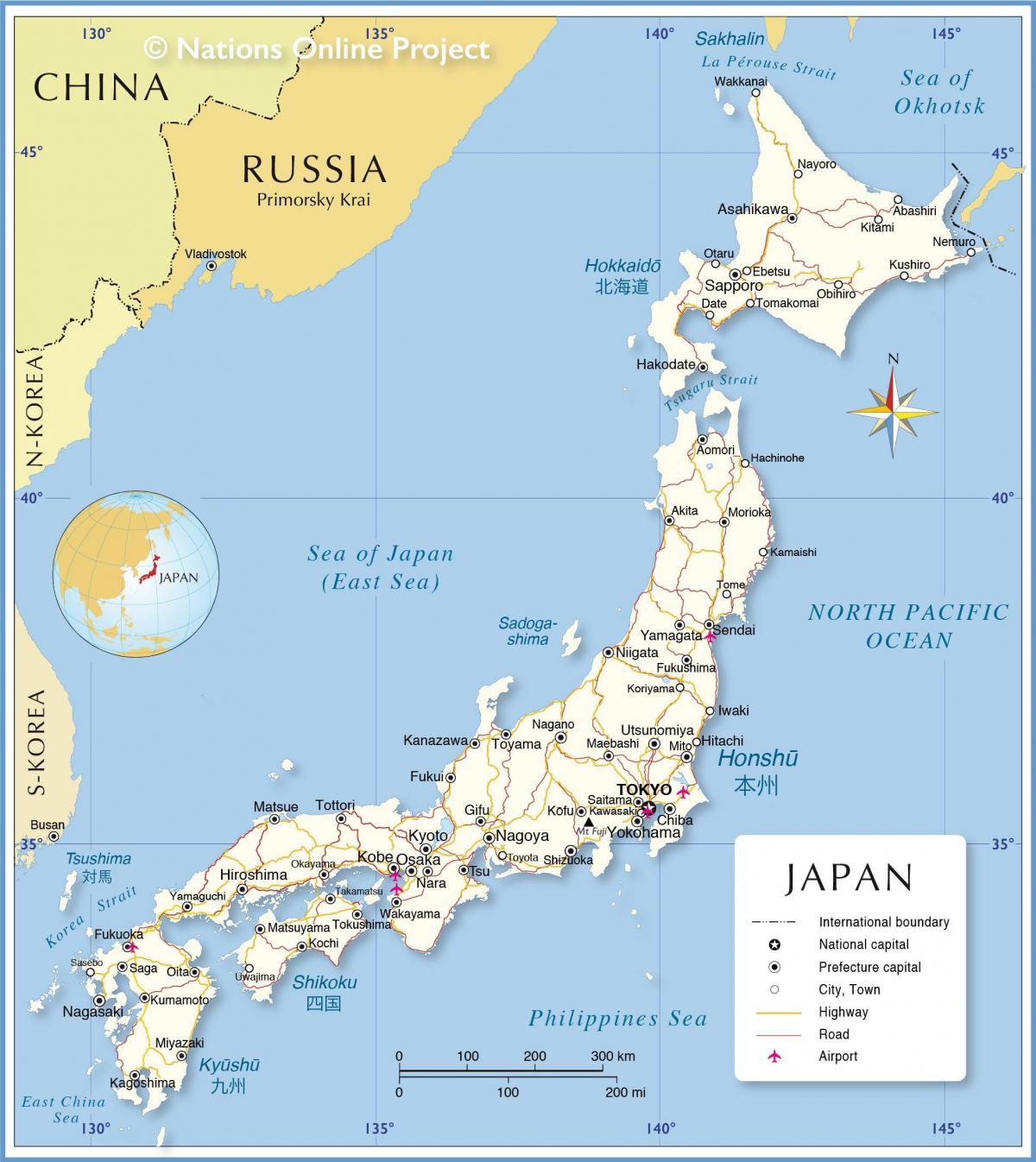 国家地图 日本